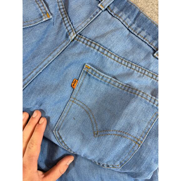 Vintage 70s Levis Jeans Mens Size 33 Blue Bell Bottom Orange Tab OshKosh Grunge - Picture 7 of 9